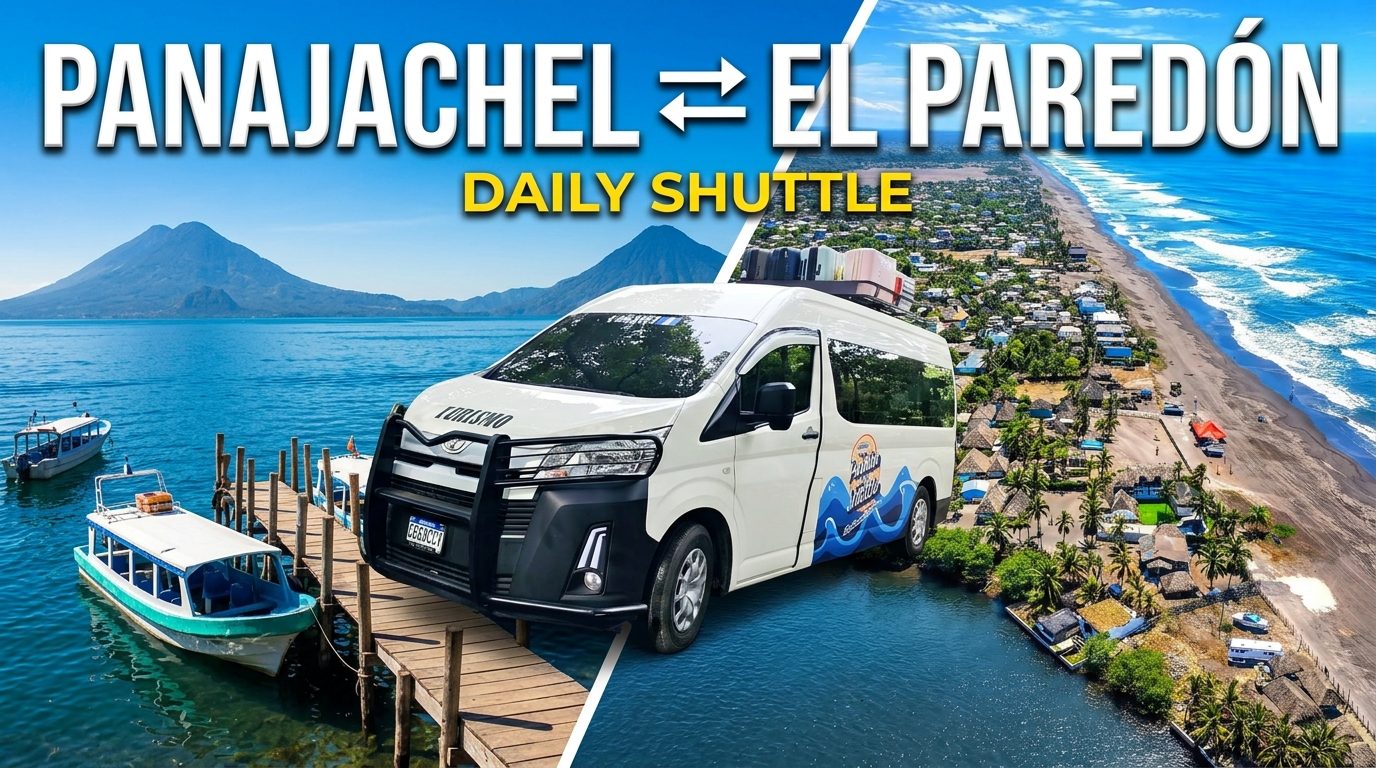 Shuttle colectivo Panajachel → Paredón