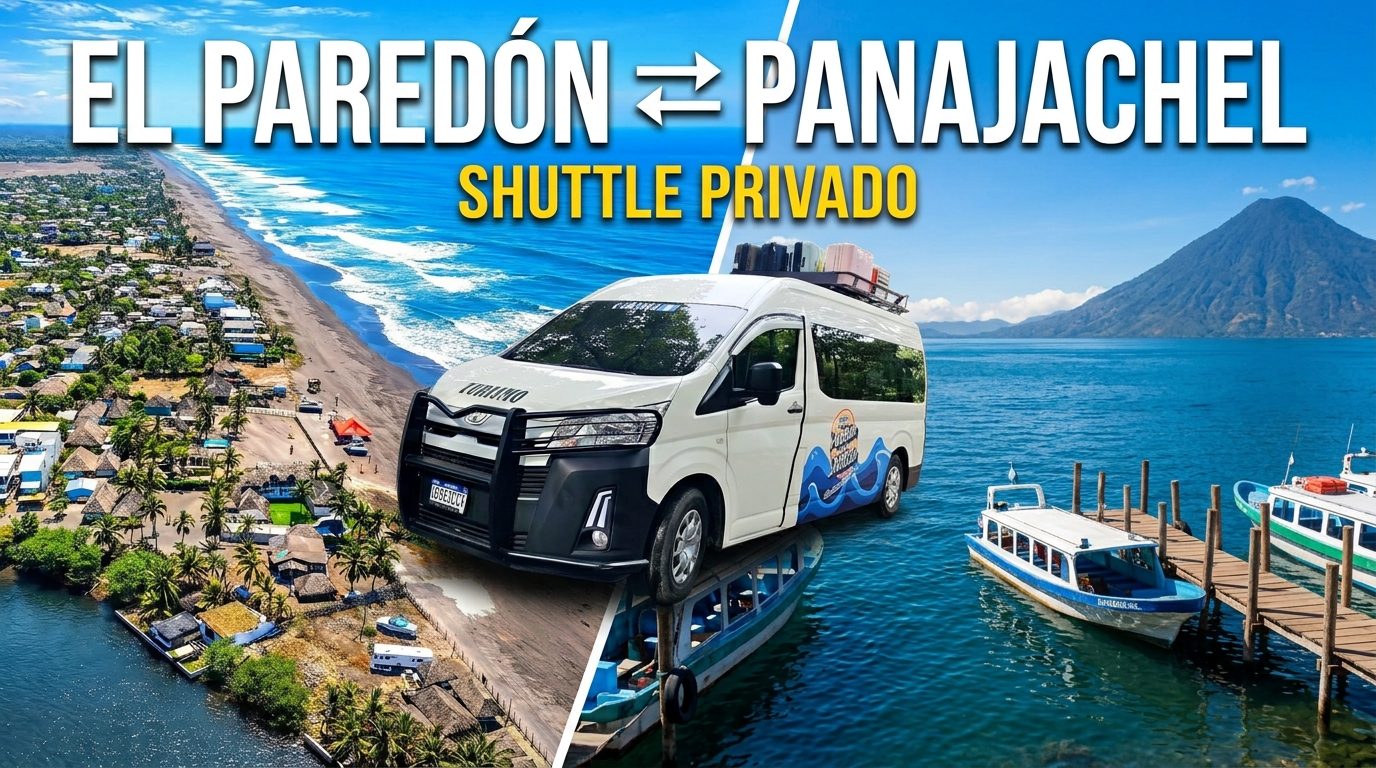 Shuttle privado Paredón → Panajachel (4-7 personas)